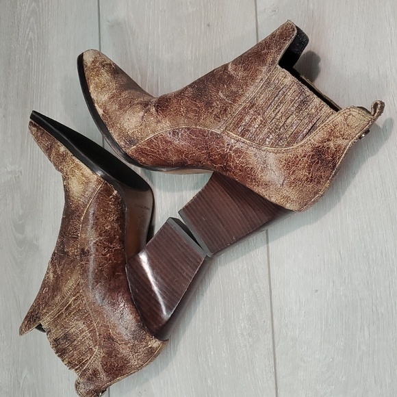 Donald J Pliner Womens Vale Ankle Distressed Leather Heels Boots shoes sz 7M - Picture 8 of 13